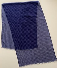 *  A Blue & White Spot Design Vintage Scarf