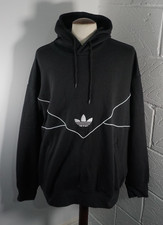 Mens Adidas Originals Adicolor Archive Black Pull Over Hoodie Top - Size 2XL XXL