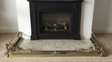 Brass Extendable Decorative Fire Fender vintage