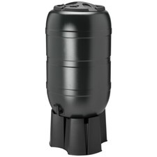 210L Garden Water Butt Barrel with Stand & Diverter Kit Rainwater Storage Tank