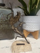 1960s Emanuele Scarnicci Bronze Horse Signed 9cm Tall Sculpture