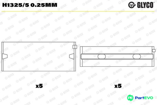 Glyco crankshaft bearing shell - crankshaft,