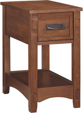 Breegin New Traditional Wooden Chair Side End Table with 1 Drawer and 1 Fixed Sh