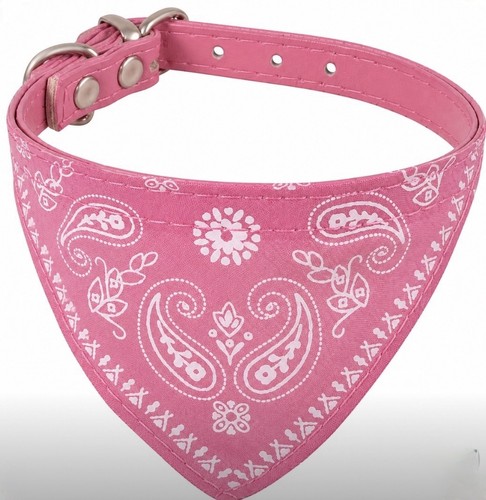 Dog bandana collar pink - collar,