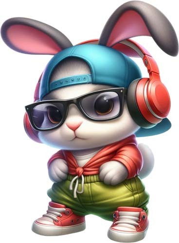 Easter hip hop - hip, rabbit