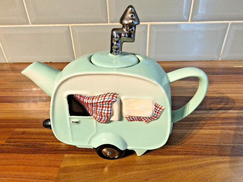 Green swineside caravan teapot - green,