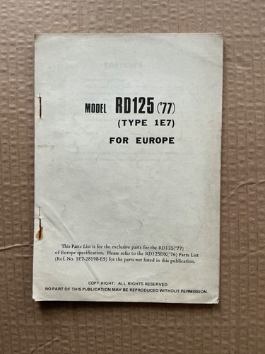 Genuine yamaha parts - yamaha, list