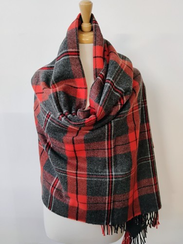 100 lambswool tartan throw - lambswool,