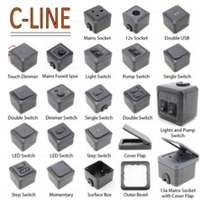 C-Line CBE Surface Box for Sockets & Switches Motorhome Campervan Boat Garage