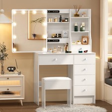 White Dresser Vanity Makeup