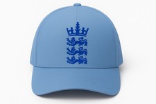 England Cricket Team cap with light blue finish & Three Lions printed logo