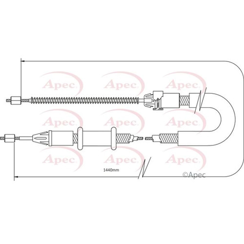 Apec handbrake cable right - apec,