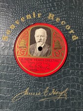 78Rpm, Historic, JE Hough Edison Bell Founder 'New Years Greeting' W Sleeve Rare