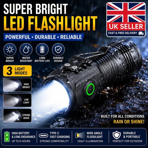 1200000lm usb rechargeable led - 1200000lm,
