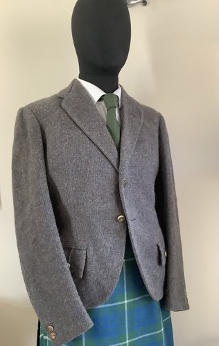 Vintage mens tweed kilt jacket - kilt,