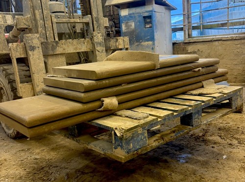 Natural stone bullnose steps - stone,