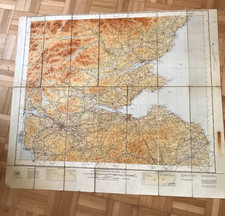 Vintage Central Scotland Quarter Inch Cloth Map