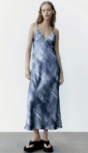Zara satin slip print - satin,