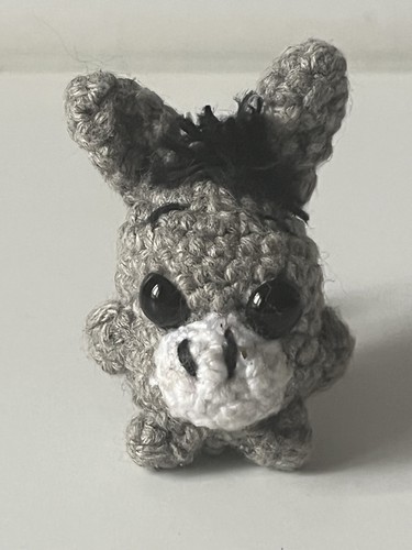 Handmade crochet mini donkey - handmade,