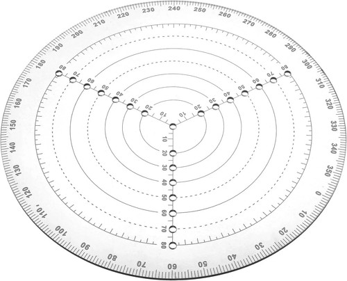 Round center finder compass - round,