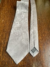 Grey Silk Liberty Tie Peacock