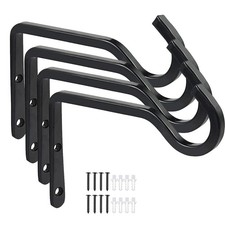 4 x Hanging Basket Brackets Heavy Duty Decorative Metal Inc Fixings