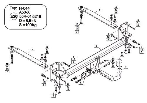 Swan neck tow - swan,