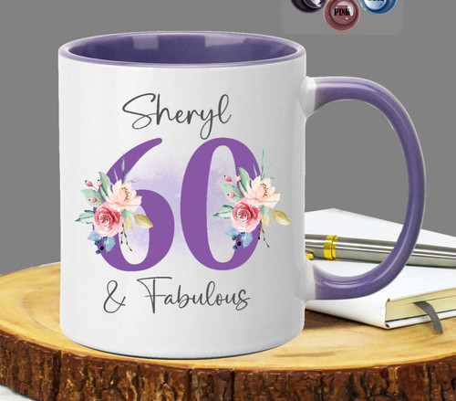 Personalised 60th birthday mug - birthday,