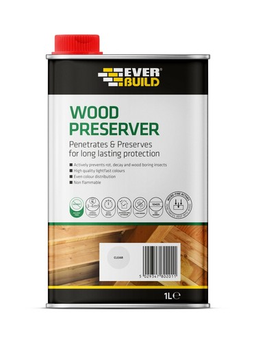 Clear wood preserver everbuild - wood,