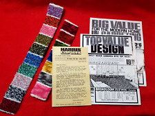 Vintage 1960s Carpet Samples / Leaflets : C.W. Harris Ltd