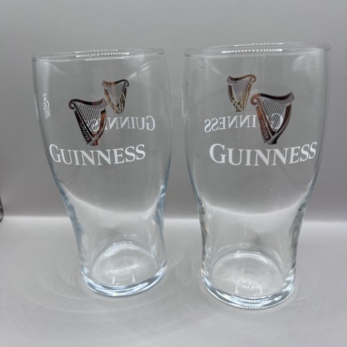 Guinness pint beer glasses - 2x,