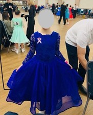 Royal Blue 3 Piece Ballroom Latin Juvenile Dance Competition Dress 6-8 Years