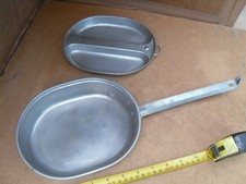 GOOD CONDITION VINTAGE US LEYSE 1945  2 COMPARTMENT TRAY SAUCEPAN CAMPING COOK
