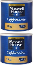 Maxwell House Cappuccino Instant Coffee 1kg Tin (Pack of 2)  Next Day Delivery