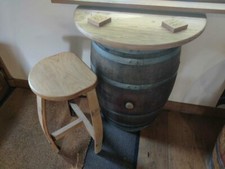 WINE BARREL TABLE WITH OAK