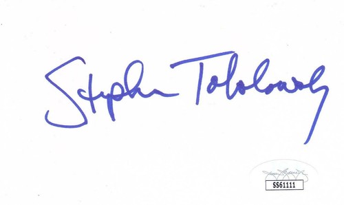 Stephen tobolowsky signed 3x5 - tobolowsky,