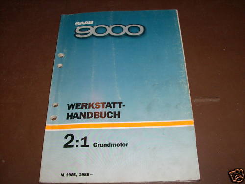 Workshop manual saab 9000 - manual,