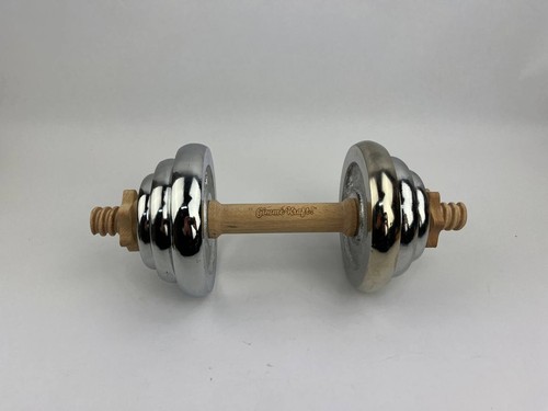 Dumbbell 8kg chrome wooden - chrome,