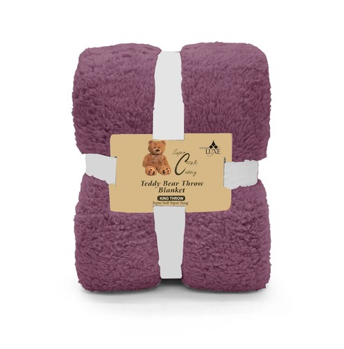Teddy bear fleece throw over - teddy,