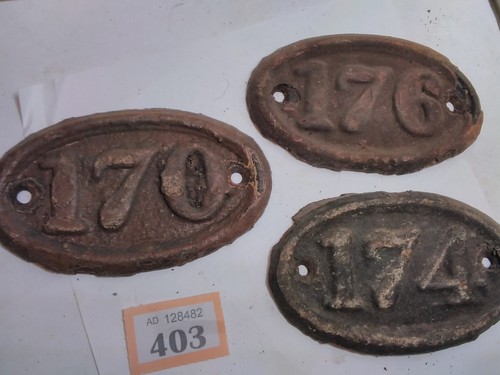 Cast iron railway plaque house - iron,