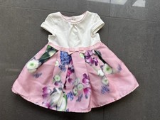 Baby Girls Ted Baker Pink Floral Print Dress Age 3-6 Months