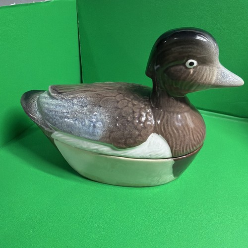 French faience ceramic duck