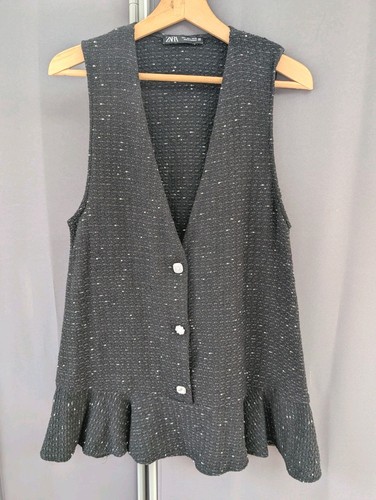 Zara women black boucle - zara, sz