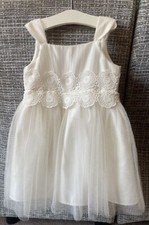 BNWT Marks And Spencer Pretty Ivory & Lace Bridesmaid Dress Age 2-3 Years 