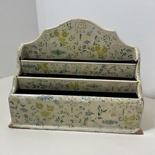 Vintage Kashmiri Indian Painted Papier Mache Letter Rack Chintz Suffering Moses
