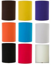 Handmade 8" x 10" (Long) Drum Lampshade in Black, White, Red, Orange, Yellow