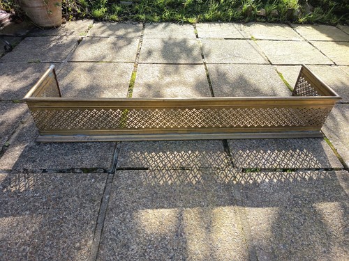 Vintage victorian brass fire - vintage,
