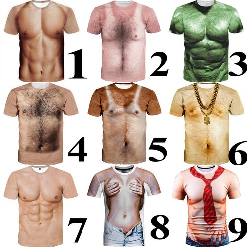 Funny hairy chest muscle - 3d,