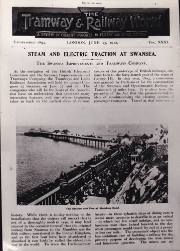 Swansea mumbles railway 1912 - swansea,