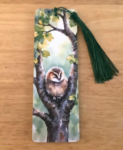 Owl wooden bookmark - wooden, /